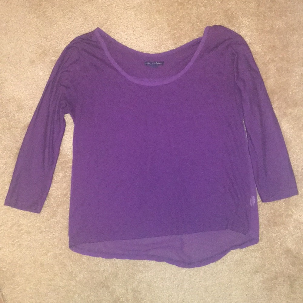Purple long sleeve American eagle